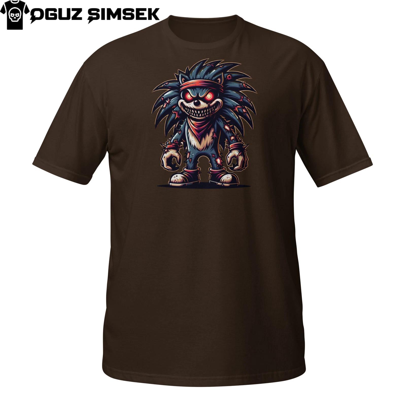 Spiky Punk Monster T-Shirt Mens Womens Tees Top | Crazy Mohawk Creature | Rebel Streetwear Tee 2XL