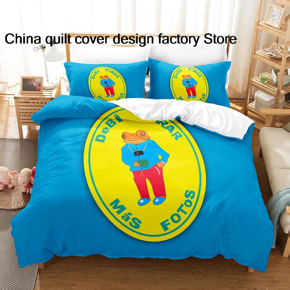 Bad Bunny Debi Tirar Mas Fotos Bedding Set Single Twin Full Queen King Size Bed Set Adult Kid Bedroom Duvetcover Sets Parure