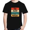 Funny Eat Sleep Badminton Repeat Vintage T Shirts Graphic Cotton Short Sleeve Tshirts Birthday Gifts Summer Shirts And Tshirts