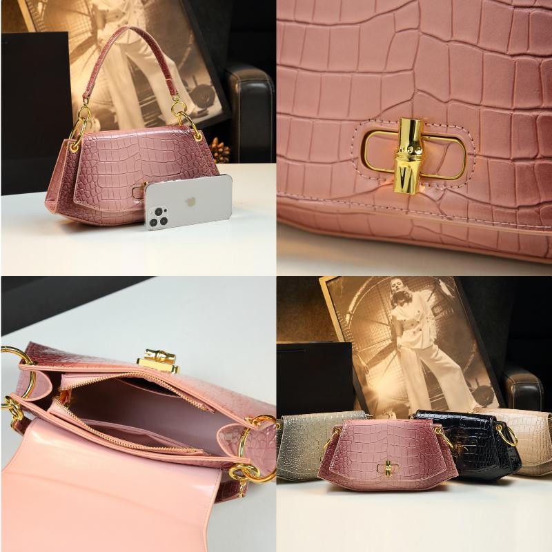 Women's Handbags 2024 New Stone Print Original Design Light Luxury Underarm Bag Women's Leather Shoulder Crossbody Bags