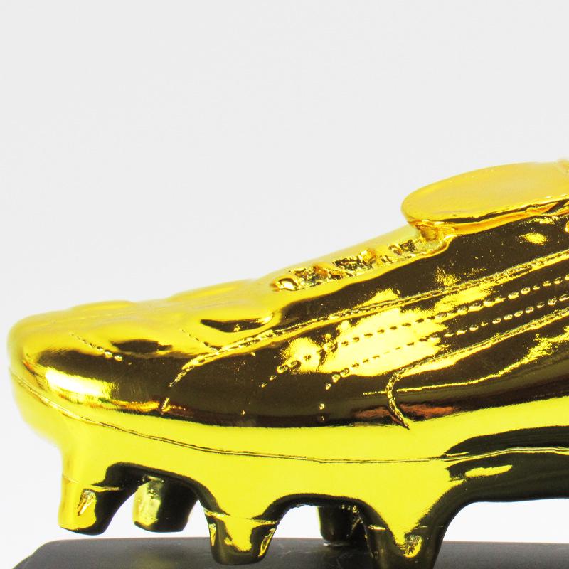 Golden Boot Flat Bottom World Cup Fan Trophy - Electroplated Resin Craft