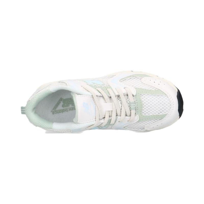 New Balance 530 Kids White Green Low Top Running Shoes Wear Resistant PZ530ZO