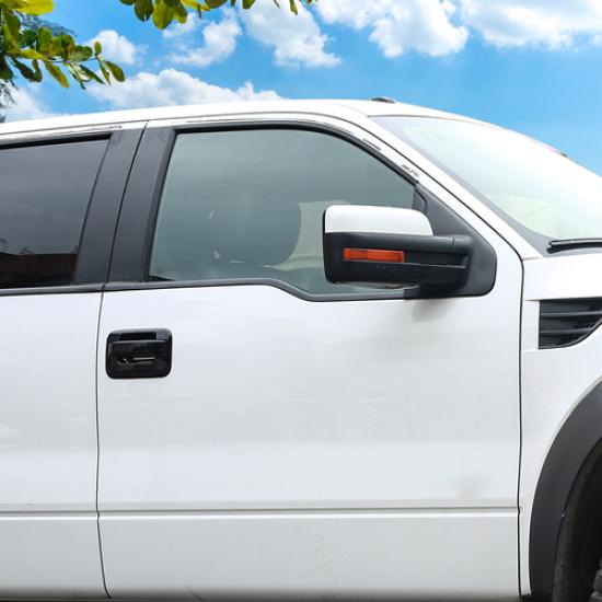 For 2004-2014 Ford F150 Black 2 Door Handle Covers F-150 Trim W/O PSKH W/KPH