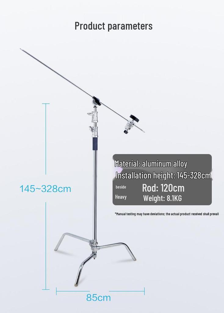 Foldable Aluminum Alloy Multifunctional Light Stand for Photography & Live Broadcast