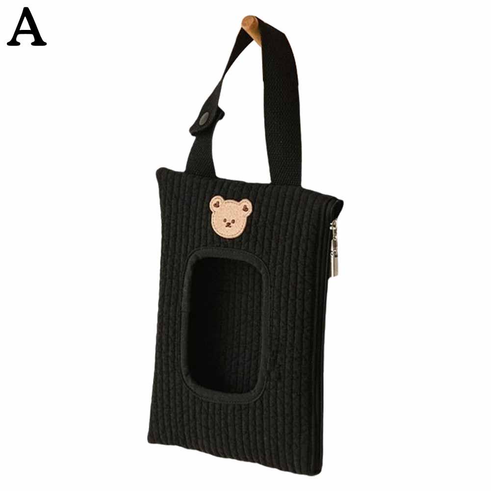 Cartoon Animal Flip Cover Tissue Box Wet Wipes Case Car Hanging Bag Paper Holder Storage Removable Napkin Storage Hanging Box