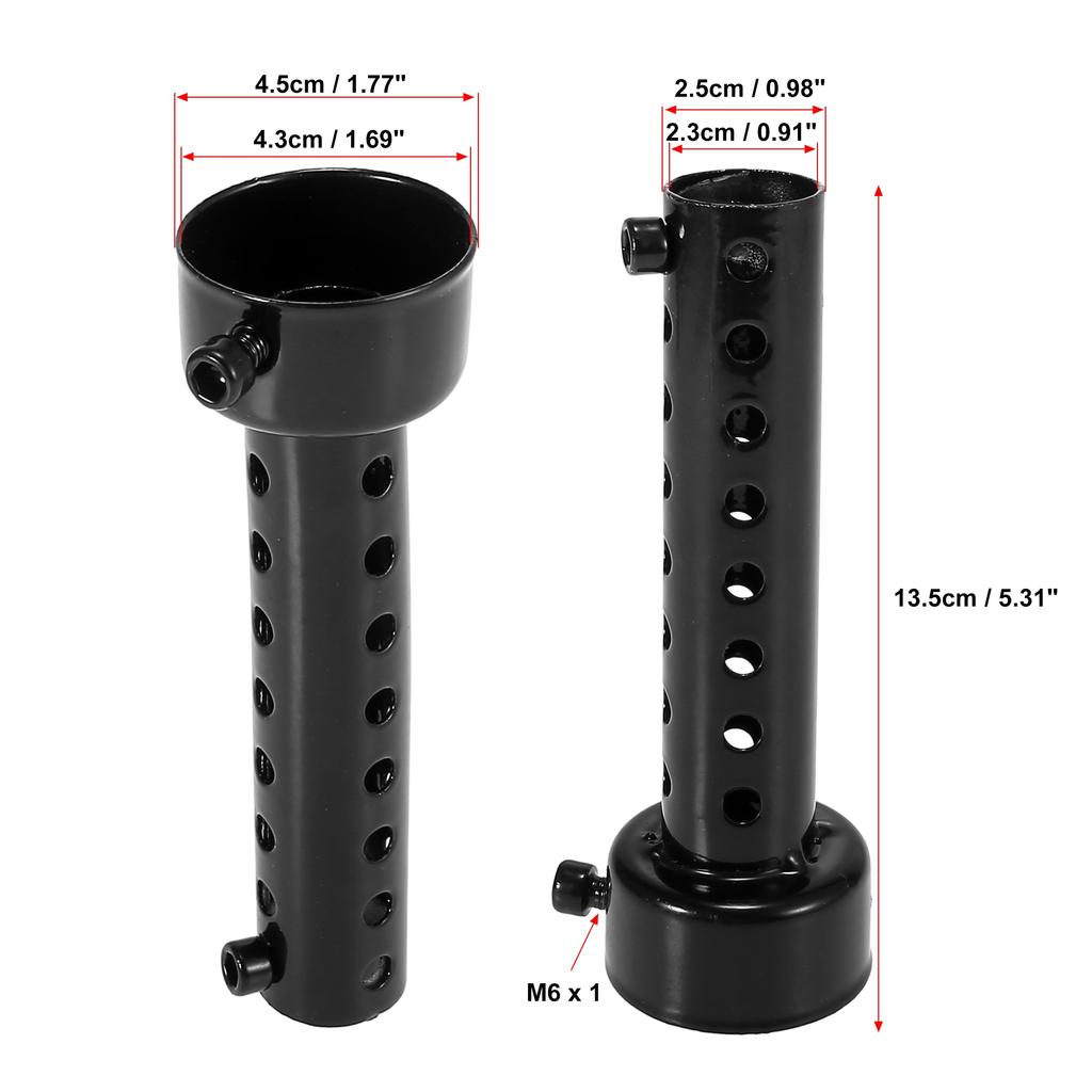 Motoforti 1/2 Pezzi Acciaio Inossidabile Universale 35mm 42mm 45mm 48mm 60mm Diametro Esterno Tubo di Scarico Moto Baffle Silenziatore Baffle