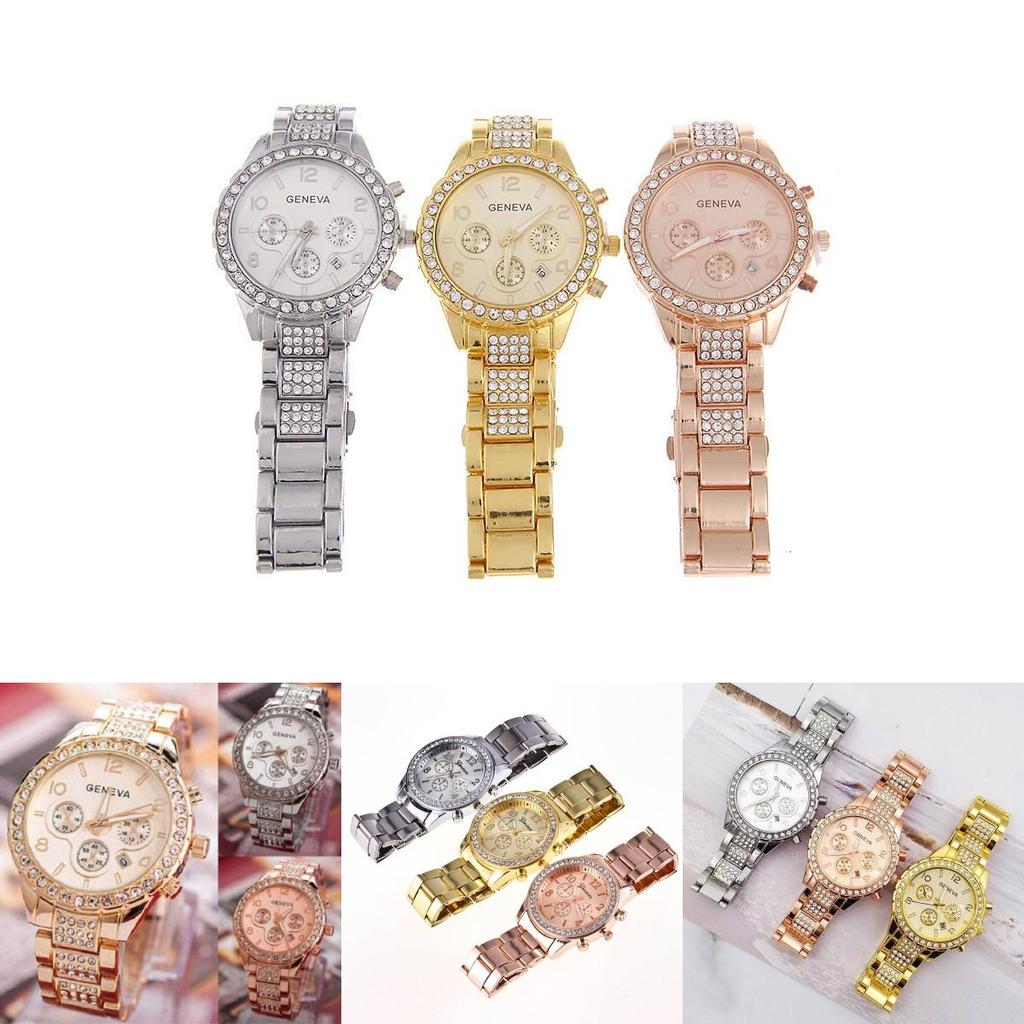 Elegant Alloy Band Men's Business Watch With Accents And Calendar Quartz Movement