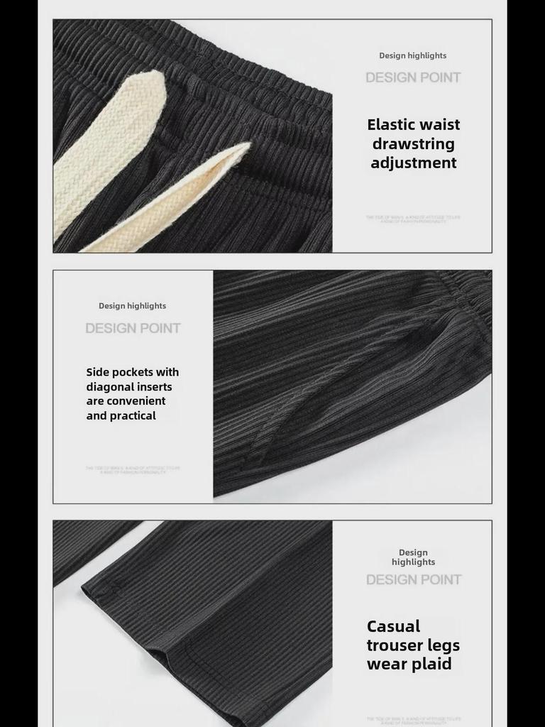 Men's Lightweight Quick-Dry Loose Fit Sports Pants for Spring and Autumn