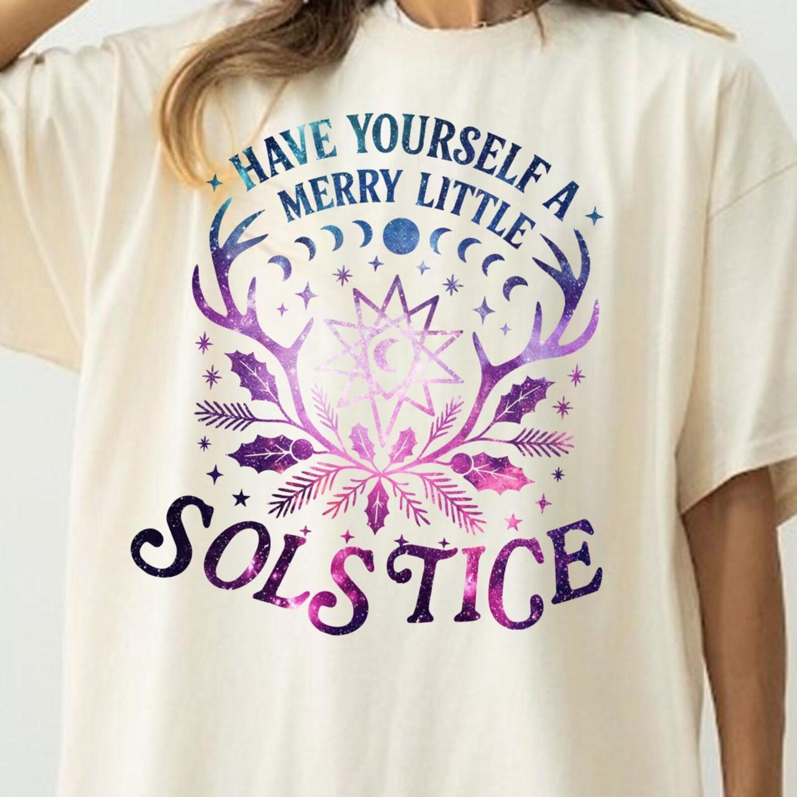 Winter Solstice Shirt, Pagan Christmas, Have Yourself A Merry Little Solstice, Yule Christmas Tee, Witchy Winter Solstice, Happy Yule Shirt XL