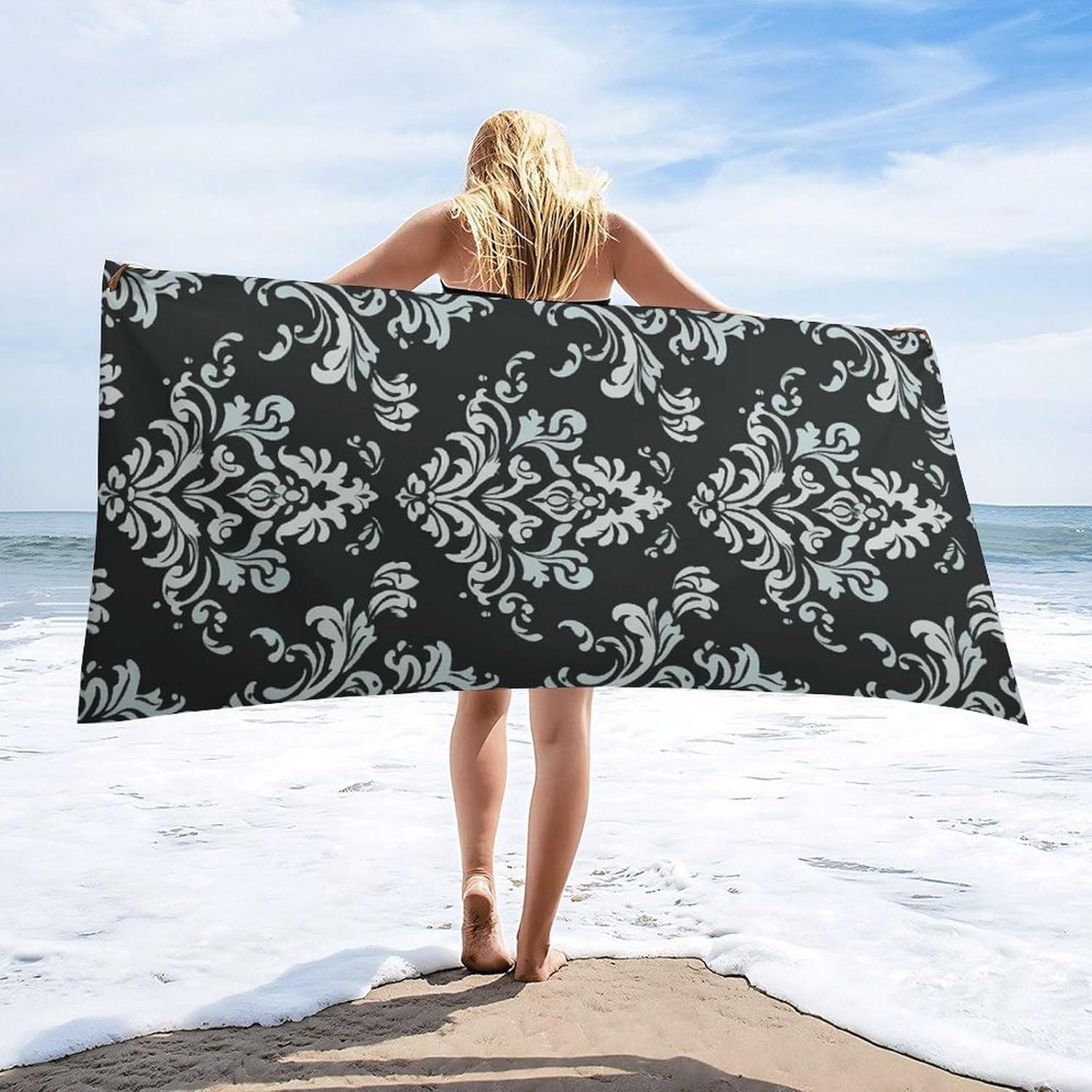 

Bohemia style pattern Beach Towel for Family stuffs friends Gift Quick-Dry Sand free For Bath Yoga Beach Camping Swimming GYM W40*H60(CM)