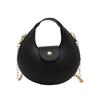 Pu Material Crescent Bag For Women With Zipper Closure And Stitching Detail For Daily Use