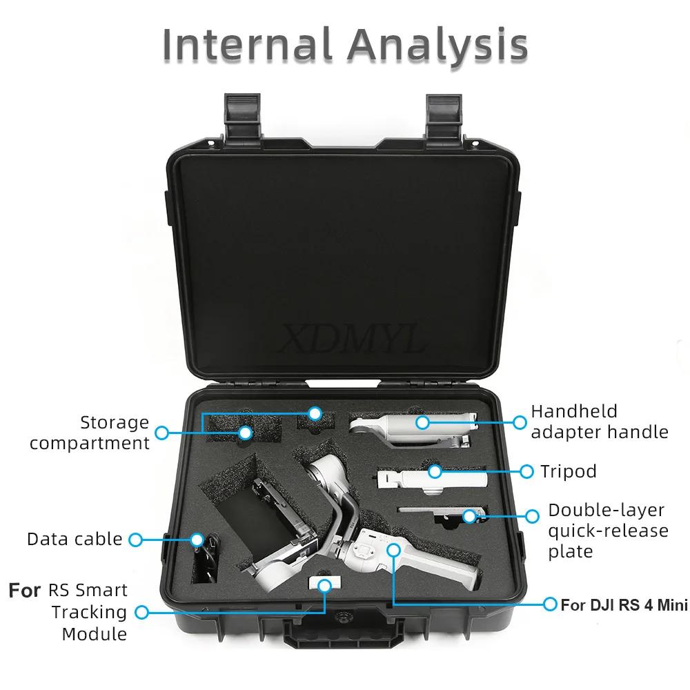 Safety Protective Explosion proof Case Large Capacity Suitcase Hard Shell Box For DJI RS 4 Mini Handheld Stabilizer Accessories