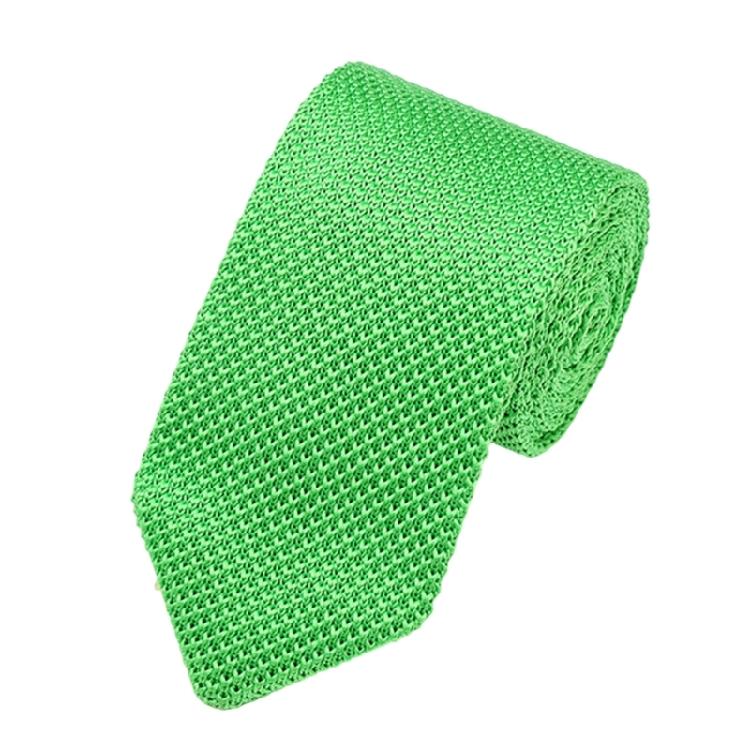 Solid Color Necktie Flexible Knitted Tie Easy Maintenances Polyester Fabric Neckwear for Work Holiday Formal Event