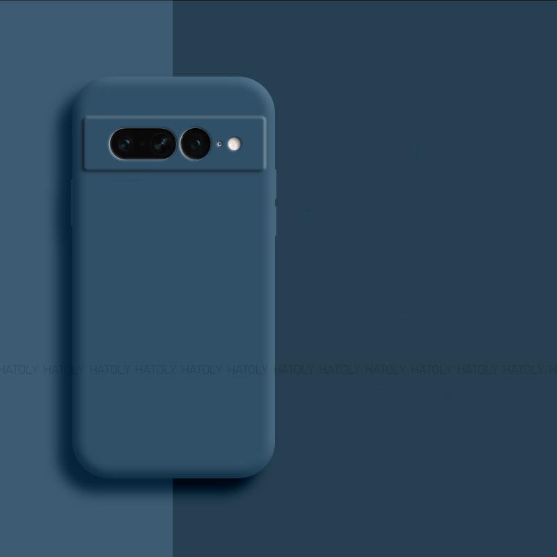 

Чехол для Google Pixel 7 Pro Чехол для Google Pixel 7A 7 Pro Оригинальный противоударный жидкий силиконовый чехол TPU для задней панели Google Pixel 7 Pro Pixel 7 Pro синий