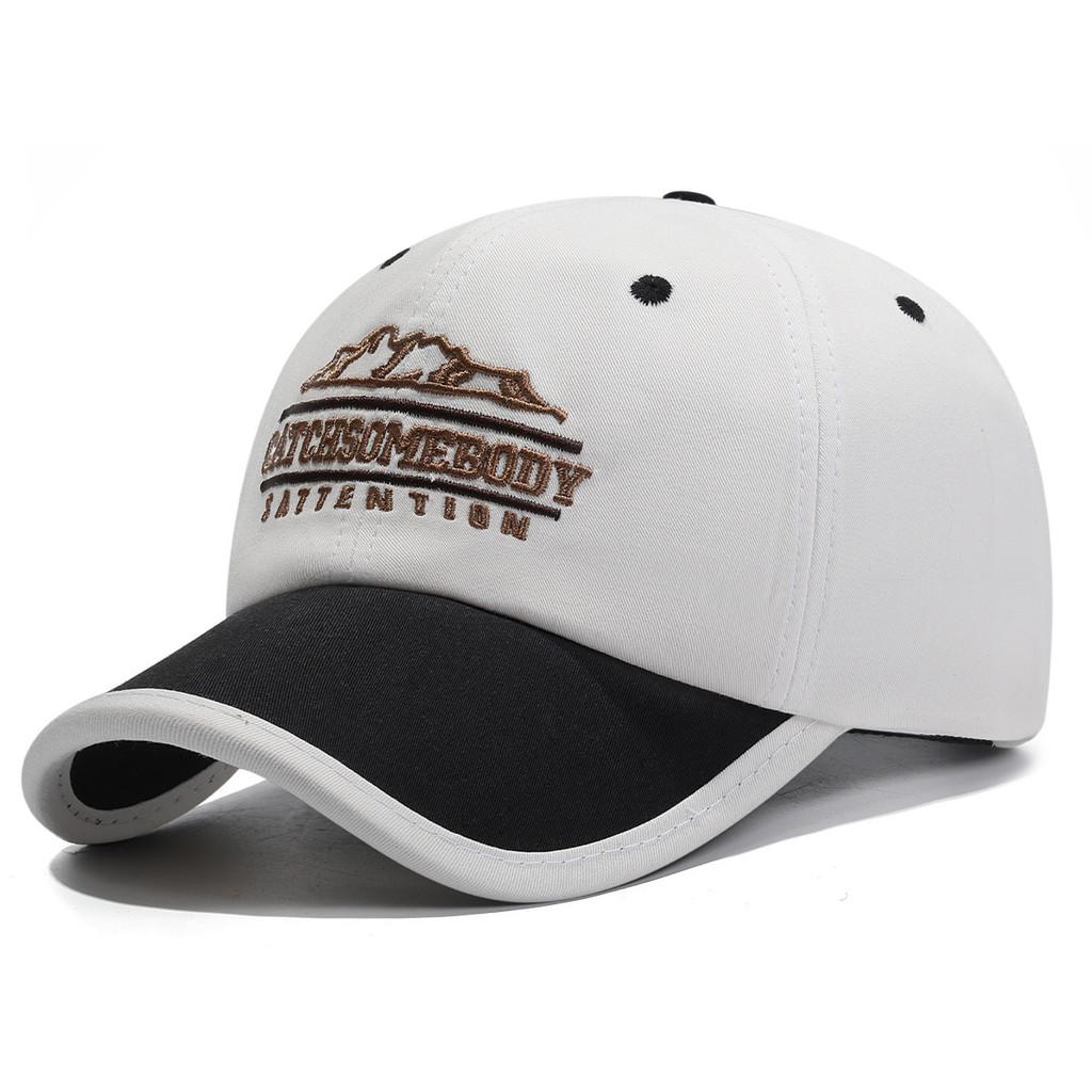 Unisex Letter Embroidery Cotton Baseball Cap Sunshade Breathable Outdoor Hat For Casual Wear