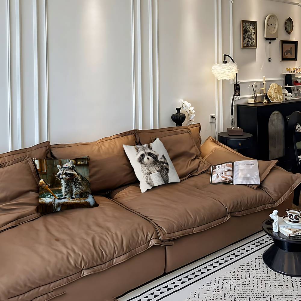 Funny Animals Bathroom Pillow Case Removable Washable Cushion Cover – All-Season Soft Linen