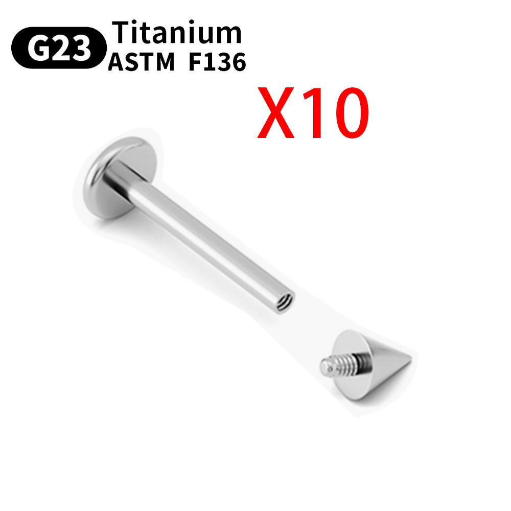 10 Stück Augenbrauen Piercing Schmuck Labret Lippenstecker G23 Titan Septum Piercing Nasenring C-Stab Körperschmuck Für Frauen