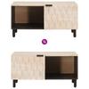 White Coffee Table 80 x 50 x 40 cm Solid Mango Wood