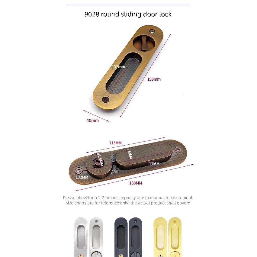 Invisible Door Lock Balcony Wooden Sliding Door Lock With Key Kitchen Bedroom Sliding Door Sliding Door Built-in Hook Lock