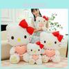 Cute Kt Cat Plush Stuffed Toy Heart-shaped Cuddly Doll Soft Fabric For Collectors