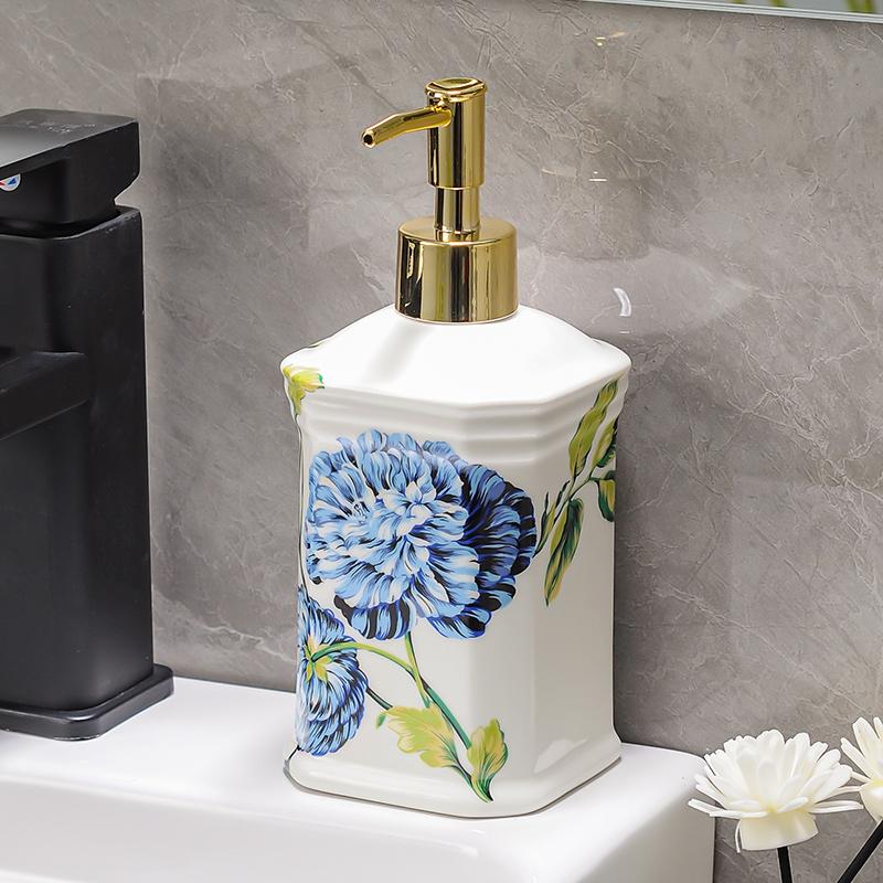 Ceramic press type lotion hotel hand sanitizer bottle home stay shampoo bath gel separate bottle bathroom accessories