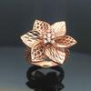 Color Gold Women'S Purple Gold Wealth Flower Ring Rose Gold Plated Live Design Ring
