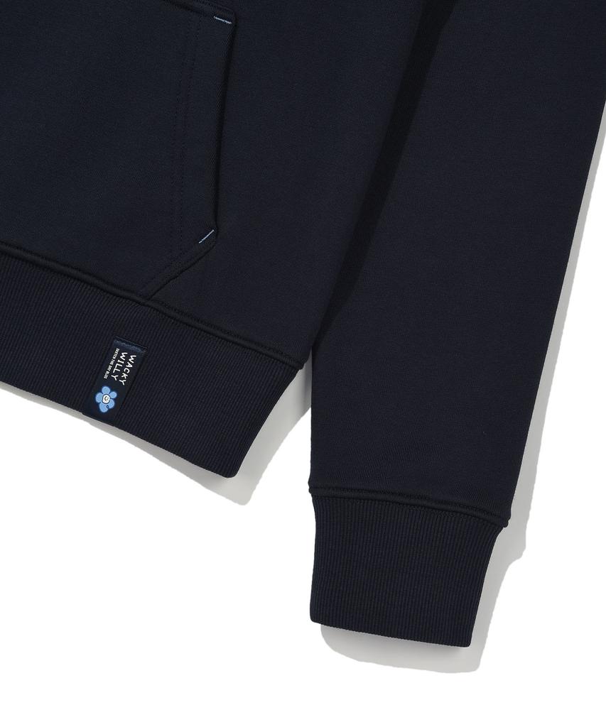 [26Ss] Women'S Lily Wappen Crop Hoodie Navy