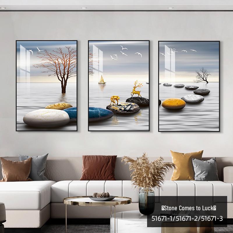 Nordic Minimalist Triptych: Modern Decorative Wall Art for Living Room, Bedroom, or Dining Area
