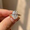 Bagues en Argent 925 Zircon Magnifique Pierre Ovale Brillante Pour Femmes Fiançailles Mariage Luxe Haute Qualité Bijoux Fins Cadeau