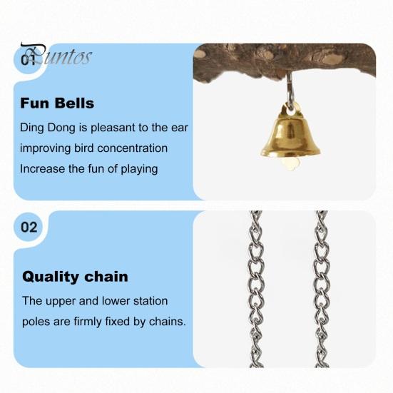 Bird Perch Natural Wood Birds Stand Branch Parrot Climbing Toy Paw Grinding Chew Stick Cage Accessories for Lovebirds Cockatiels Budgies