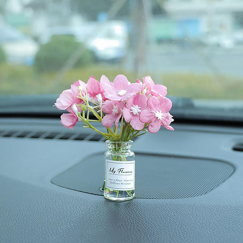 Creative Mini Simulation Sunflower Car Interior Center Console Decoration Crafts Cute Sweet Car Interior Accessories Gifts