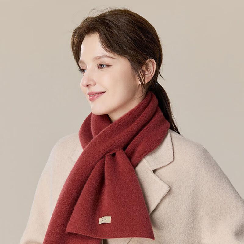 JIUMU Women's Double-Layer Warm Wool Cashmere Scarf