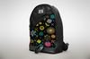 Outdoor Dekostoffe Oxford - Motiv Bunte Blumen Auf Schwarzem
