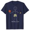 Funny Padel Guy Stick Figure Graphic T Shirts Men Women Cotton Humor Streetwear Tee Shirt Short Sleeve Unisex Loose Clothing