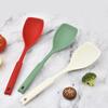 Silicone Spoon Multi-Use Hold Comfortable Non-Slip Round Handle Large Cooking Utensils Mixing Spoon Silicone Tableware Scoop
