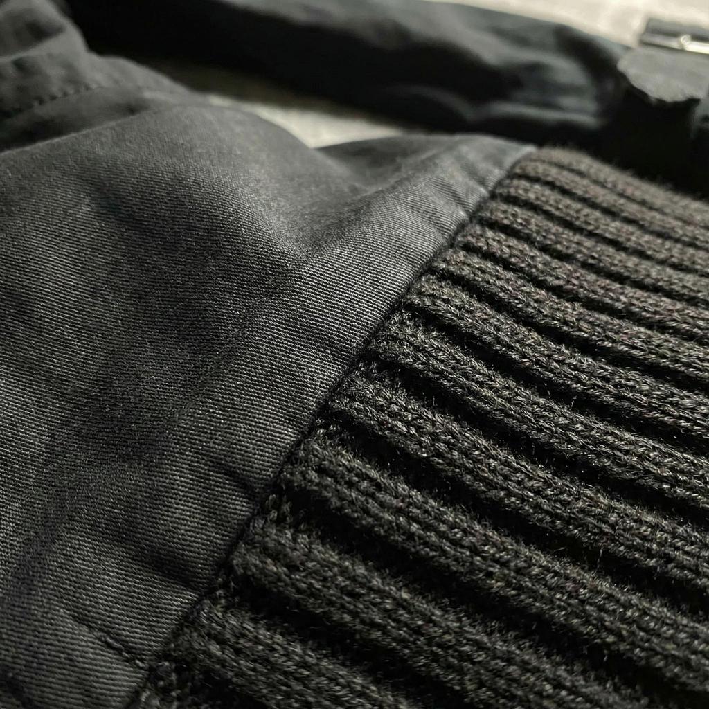 Damen Lässige Schwarze Kapuzenjacke Reißverschluss Oberteil Gerippter Strickkragen Langarm Herbst Winter Streetwear Y2K Stil Oberbekleidung