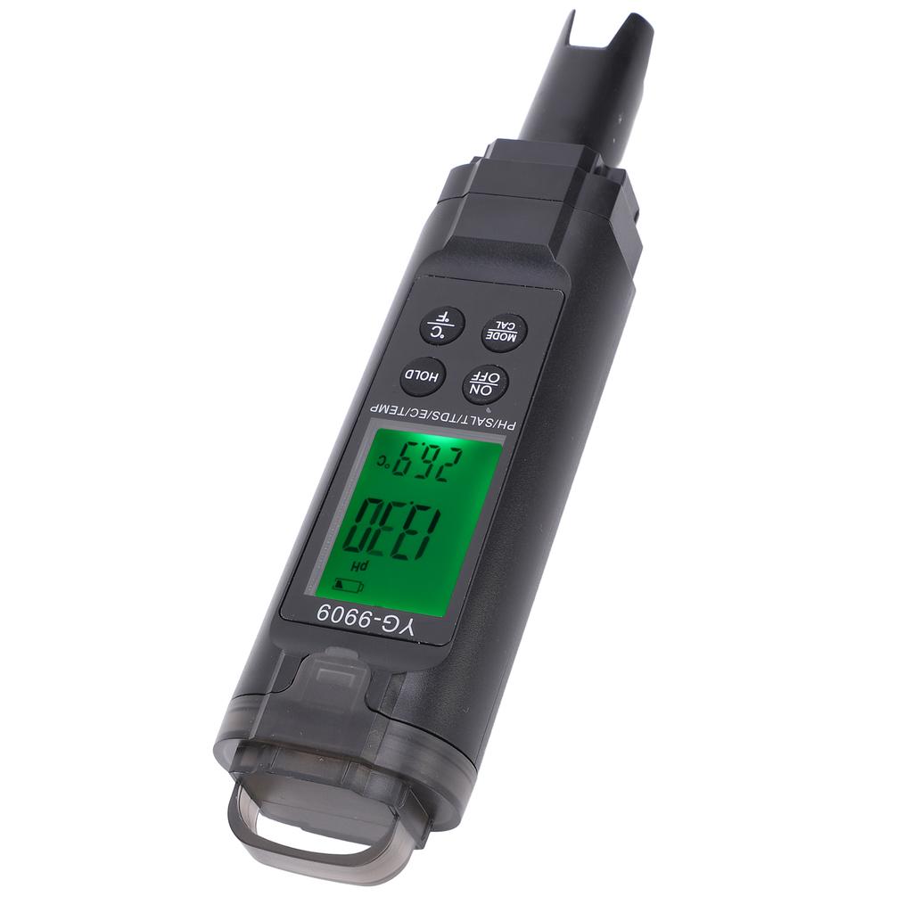 Water Quality Tester 5 In 1 Fish Tank Backlit LCD Screen Digital PH EC TDS Temp Meter