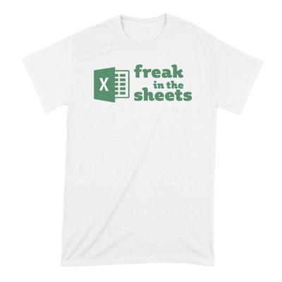 Maglietta Freak in the Sheets Maglietta da Ragioniere Maglietta Divertente sui Fogli di Calcolo Fogli di Calcolo