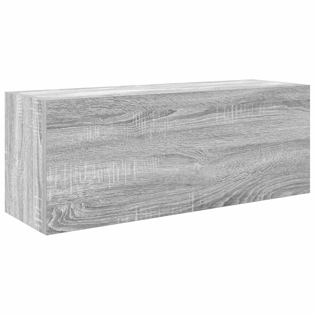 Bathroom Wall Cabinet Gray Sonoma 80 x 25 x 30 cm Particleboard