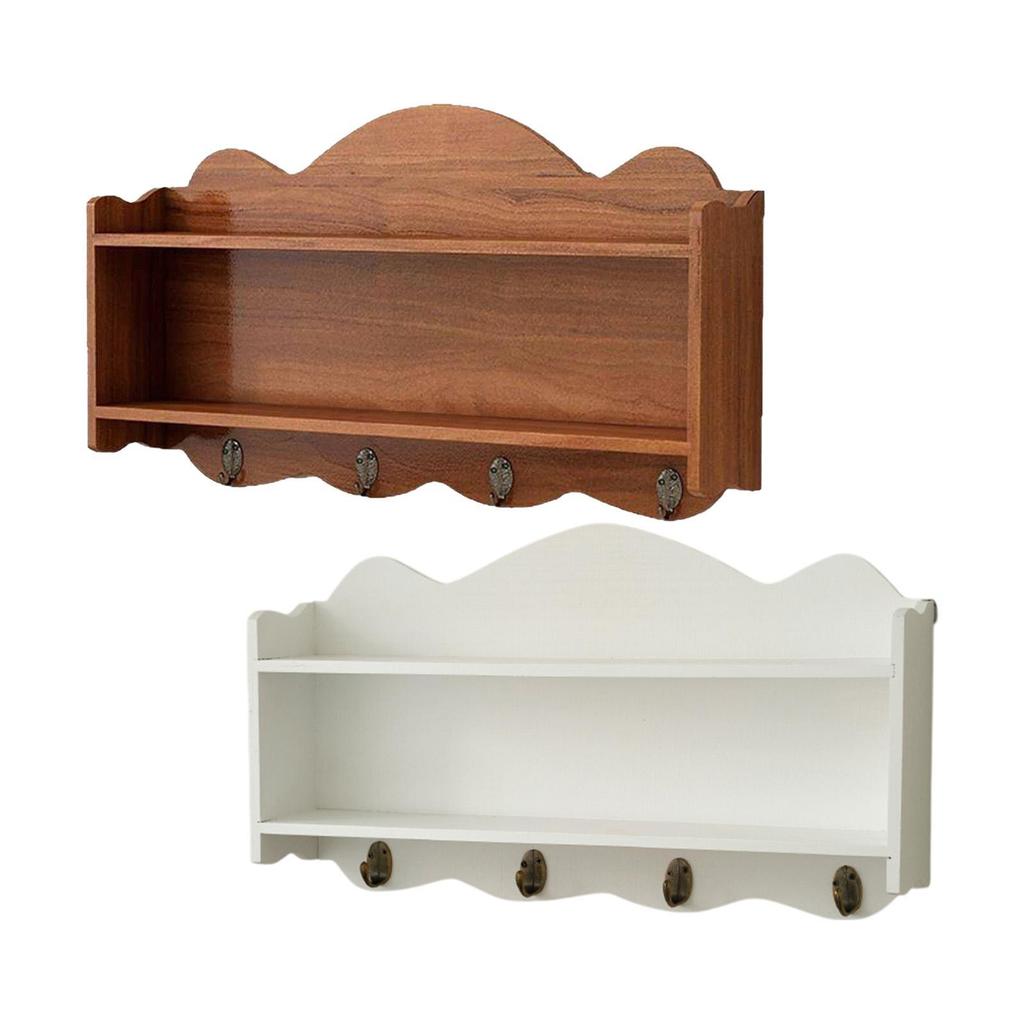 Floating Shelves Multi-use Easy to Install Sturdy Ornaments Display Stand Double-layer Rack Wall Shelf for Entryway Office