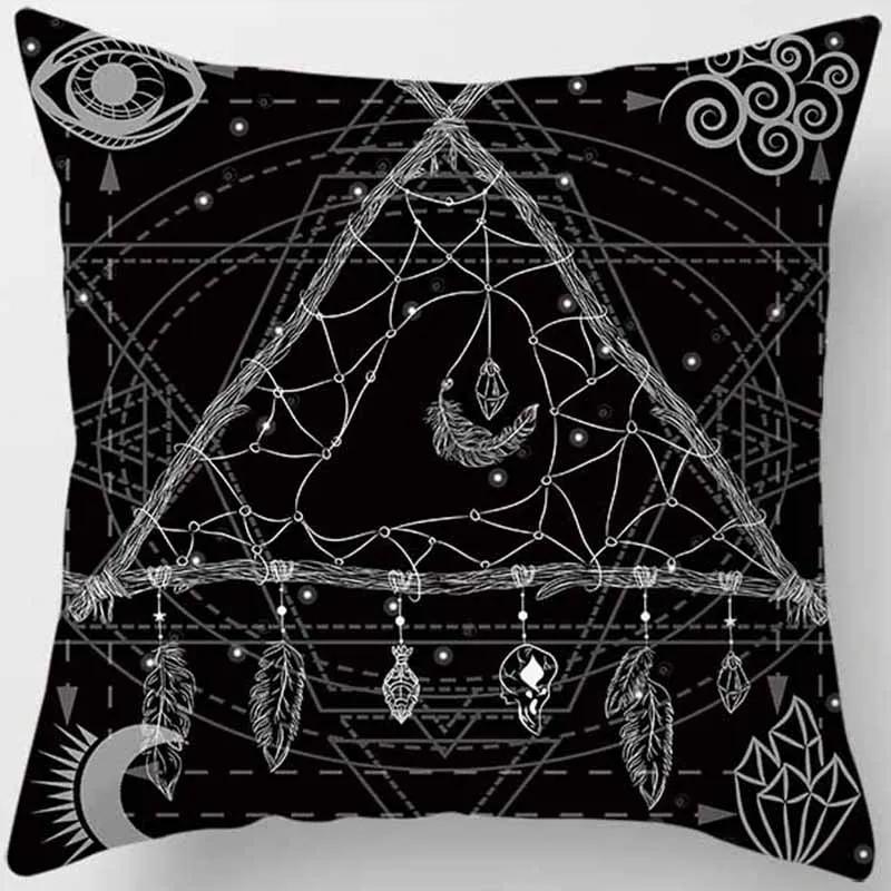 Mandala Mysterious Retro Religious Yoga Taie d'oreiller, Symdazers, Home Decorative Cojines, Sofá Poduszka