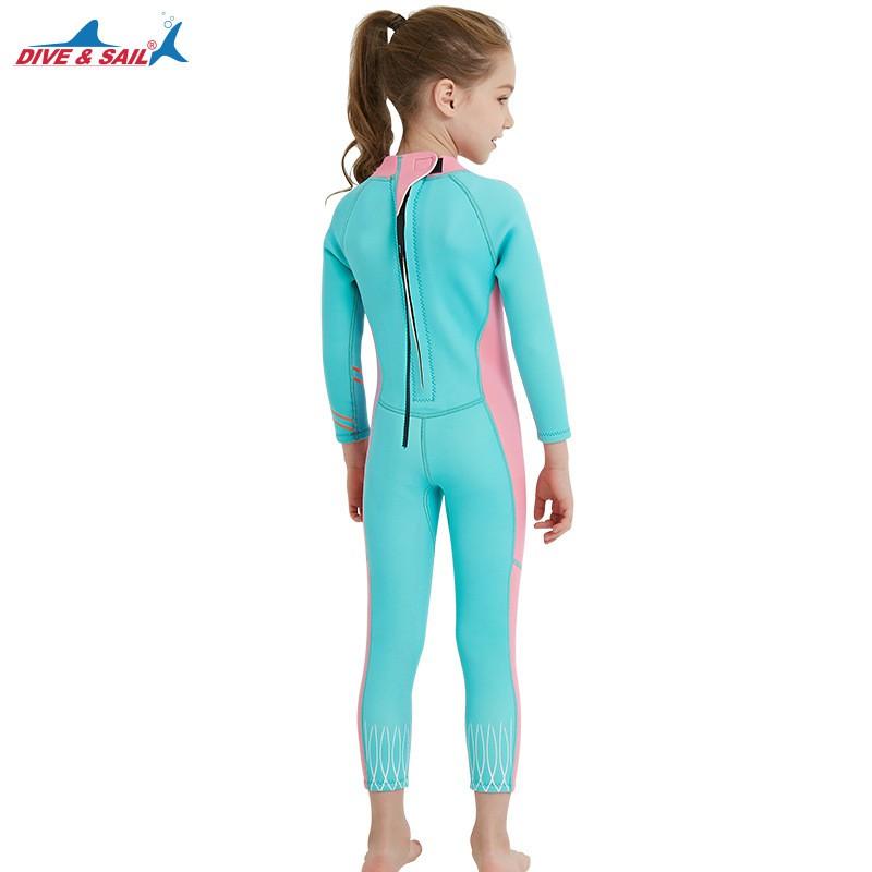 2.5mm Kids Girls Full Wetsuit Snorkeling Diving Swimming Warm Water Sports Winter