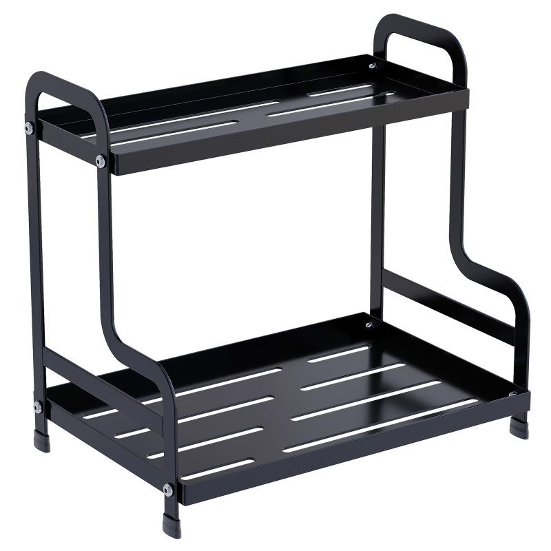 

Органайзер для ванной комнаты, двухъярусный металлический лоток для косметики, средств по уходу за кожей, косметических принадлежностей