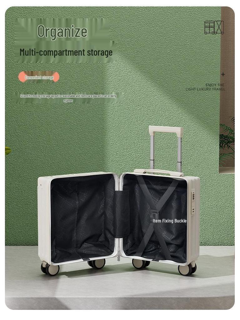 Spring Airlines Women's 14-inch Carry-on Trolley with Combination Lock