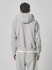 Kijun Men Rivet Zip-Up Hoodie Melange Gray