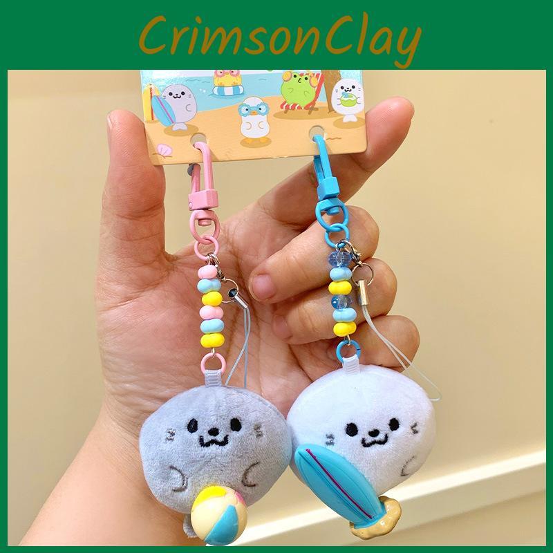 Seagull Mini Frog Plush Pendant Hanging Charm Marine Animal Bag Doll Decoration