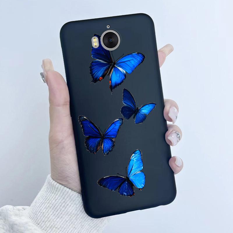 For Huawei Y5 2017 Y6 2017 Phone Case Butterfly Flower Girl New Design Soft Silicone TPU Back Housing for MYA-L22 MYA-U29 Covers