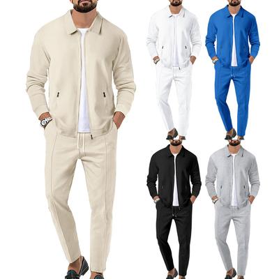 Herren Sport Casual Langarm Karierte Jacke Anzug Modischer Casual Style für alle Jahreszeiten Anzug