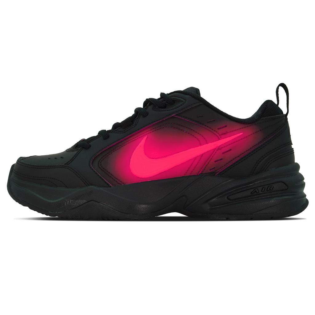 Nike Air Monarch 4 Chunky Sneakers Unisex Low top Black/Rose Red 415445-001(Team84-)