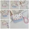 Flower Small Makeup Lipstick Bag Canvas Mini Storage Bag Sweet Floral Coin Purse  Students